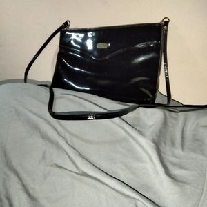 Black pleather purse